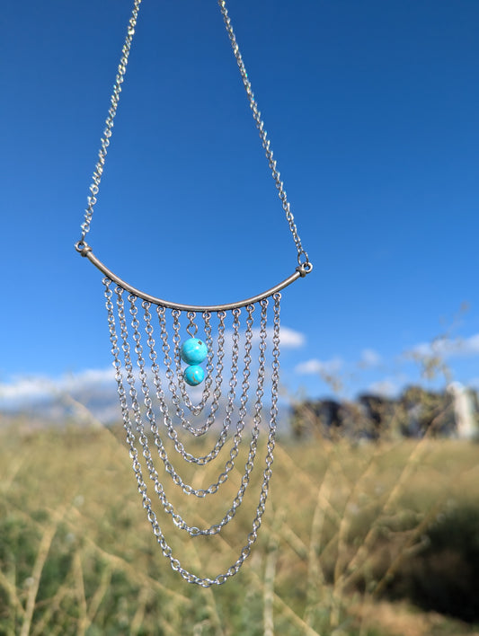 Blue Waterfall Necklace