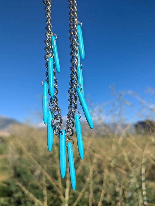 Blue Howlite Spike Choker