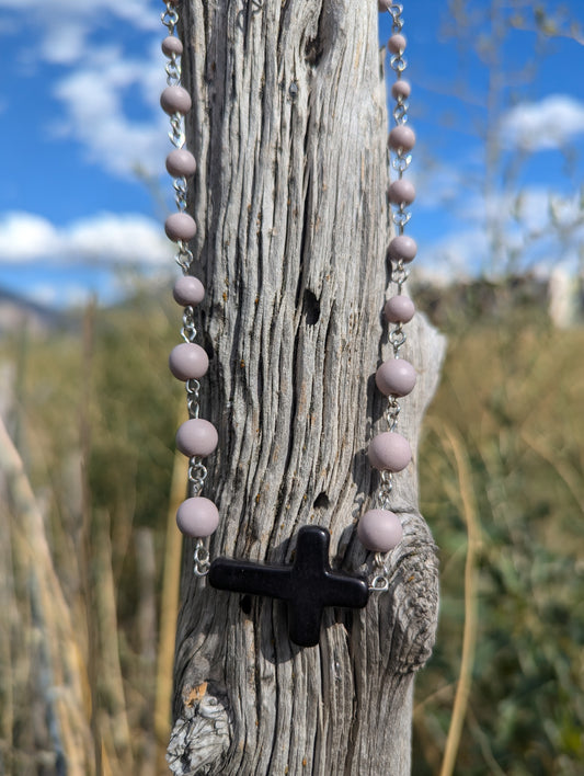 Purple Cross Choker