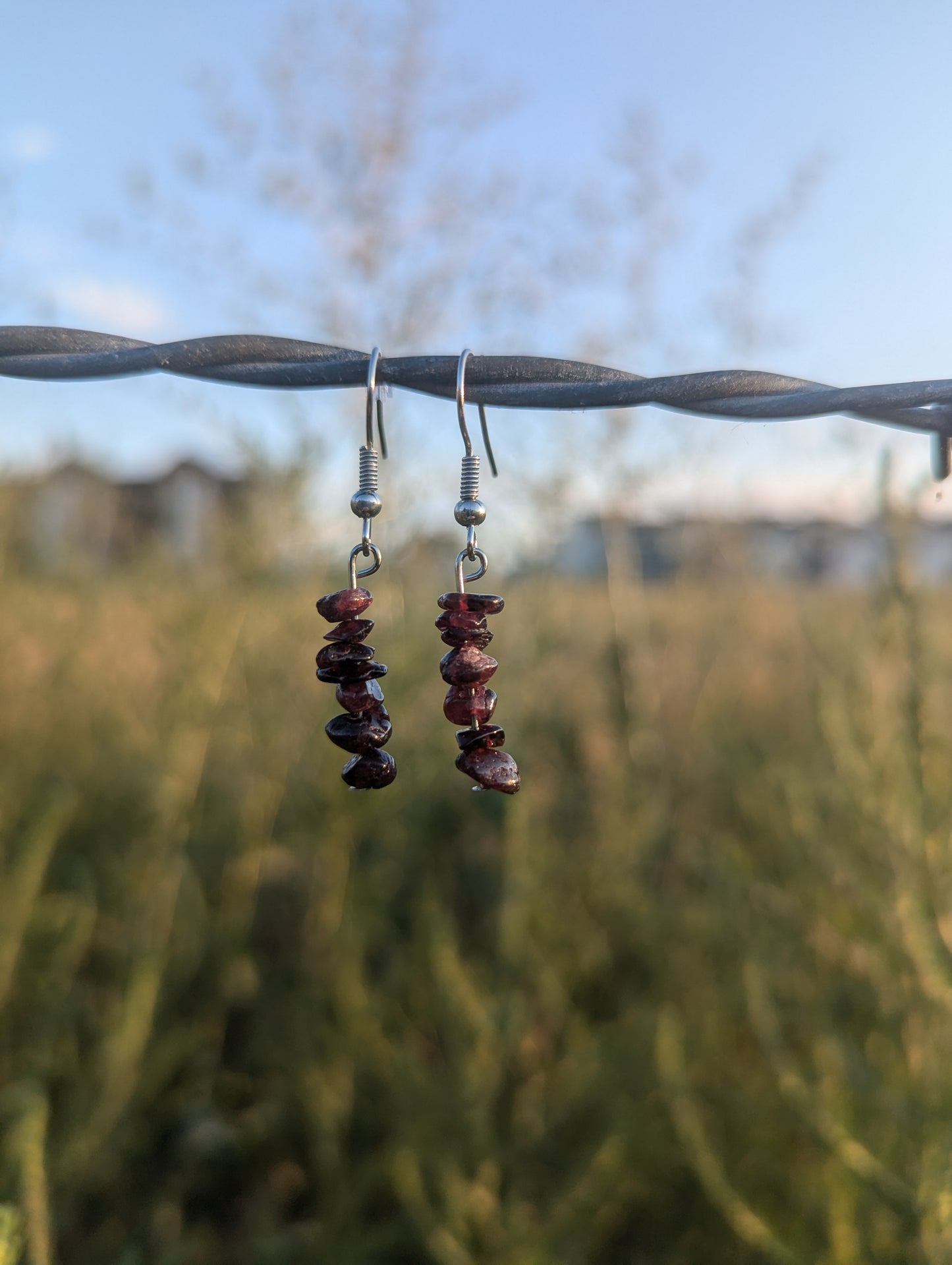 Fiery Red Sunshine Earrings