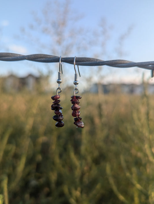 Fiery Red Sunshine Earrings
